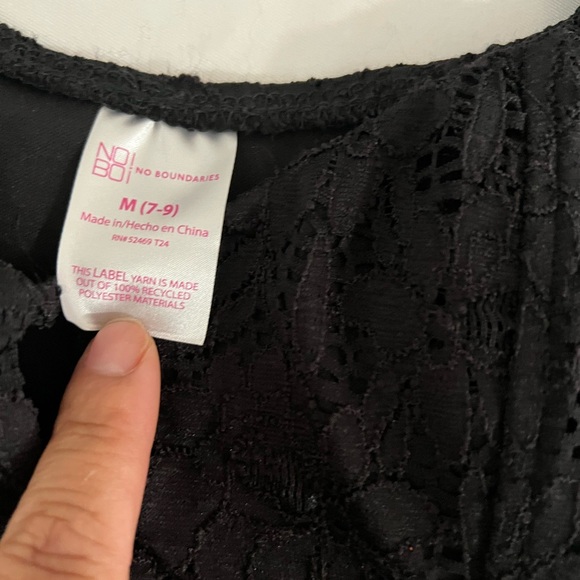 No Boundaries Black Lace Top - Picture 2 of 9